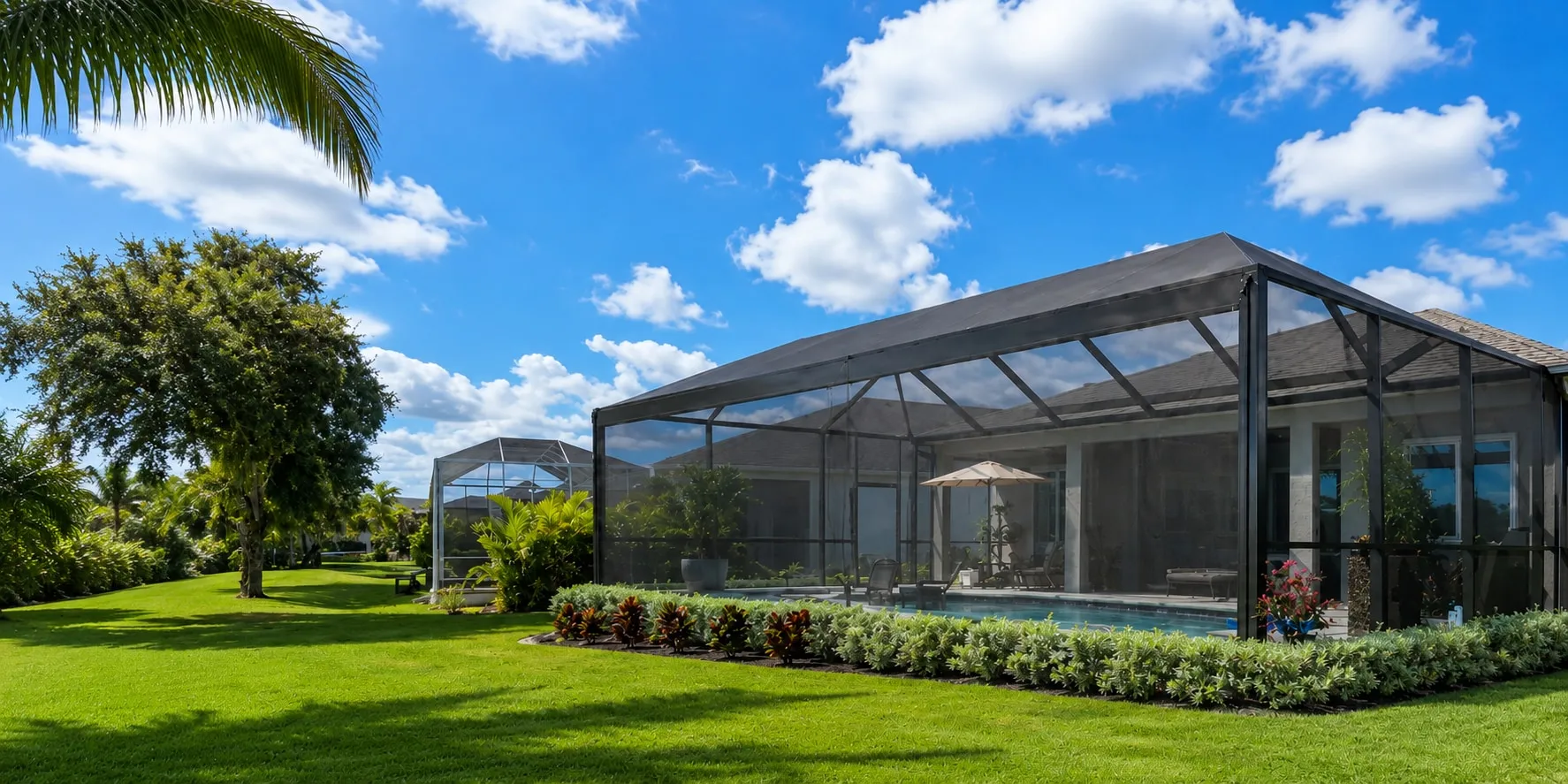 Pool cage after Clear View conversion