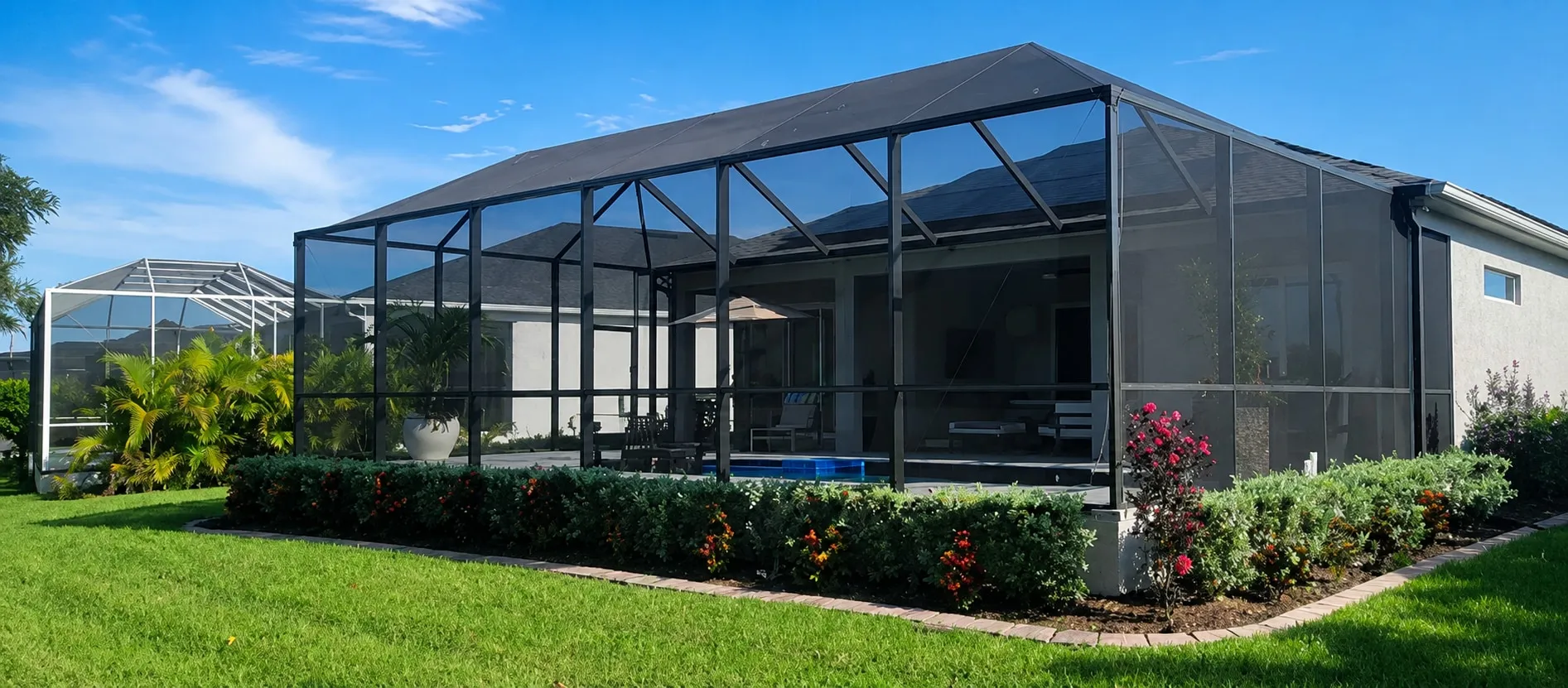 Pool cage before Clear View conversion