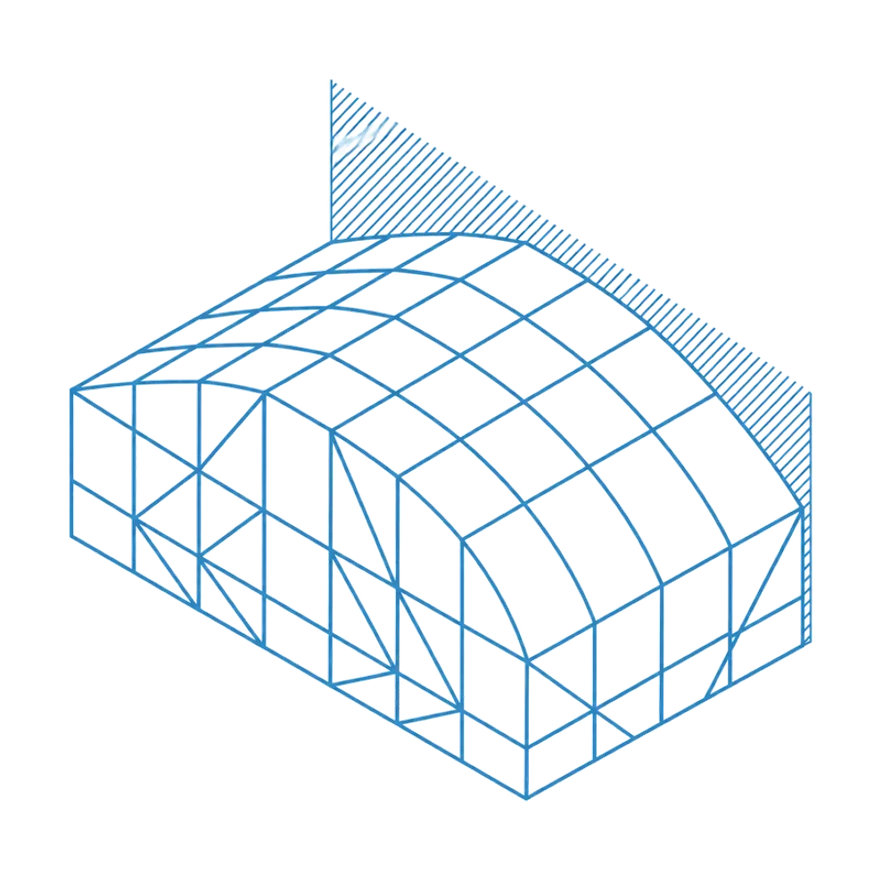 Dome roof pool cage profile diagram